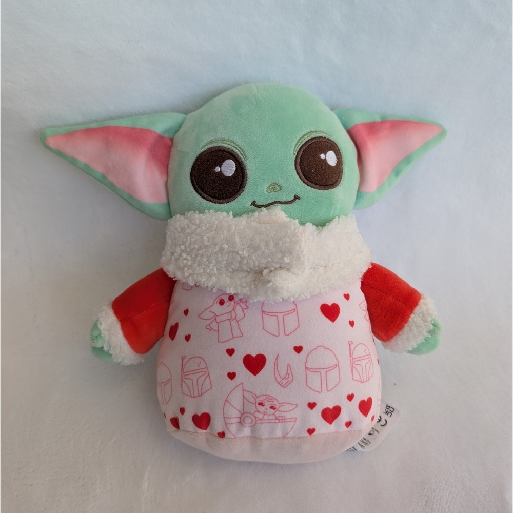 Grogu Baby Yoda Plush Valentine's‎ Day Edition – 9" Tall – Star Wars Mattel